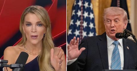 split of Megyn Kelly, Donald Trump.