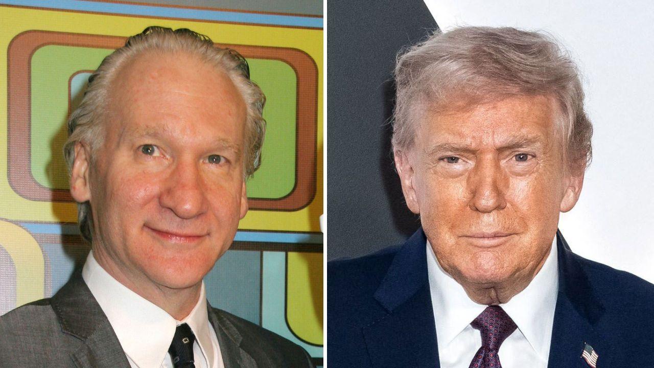 Photo of Bill Maher and Donald Trump.