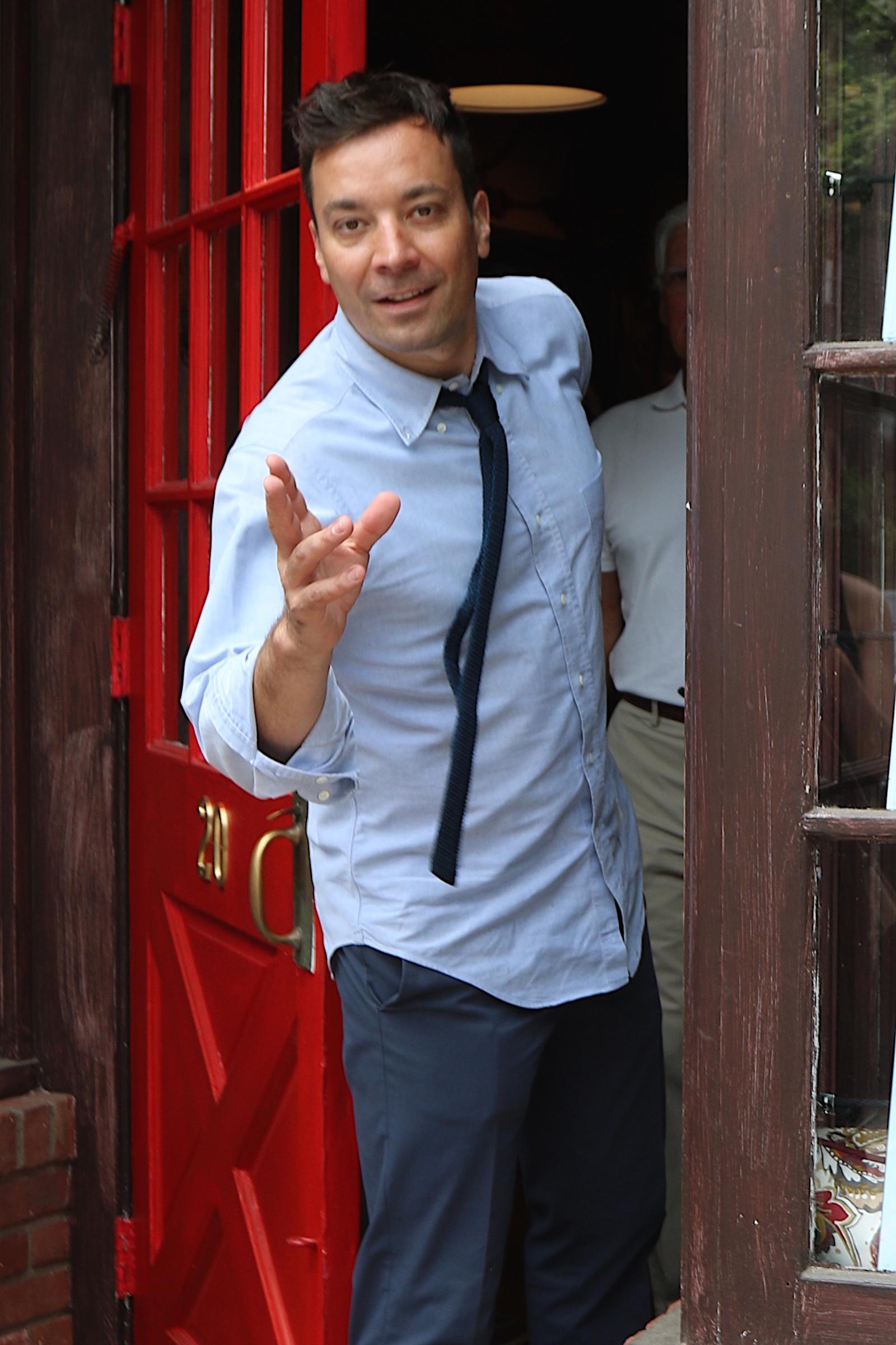 &#8216;The Tonight Show&#8217; host Jimmy Fallon stopped by Harbor Books in Sag Harbor  for a Father&#8217;s Day preview of his new children&#8217;s book, &#8216;Your Baby&#8217;s First Word Will Be Dada&#8217;