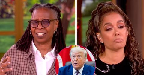 Composite photo of Whoopi Goldberg, Sunny Hostin and Donald Trump
