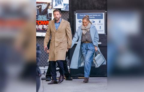 ben affleck and jlo arrive to jimmy kimmel after backlash