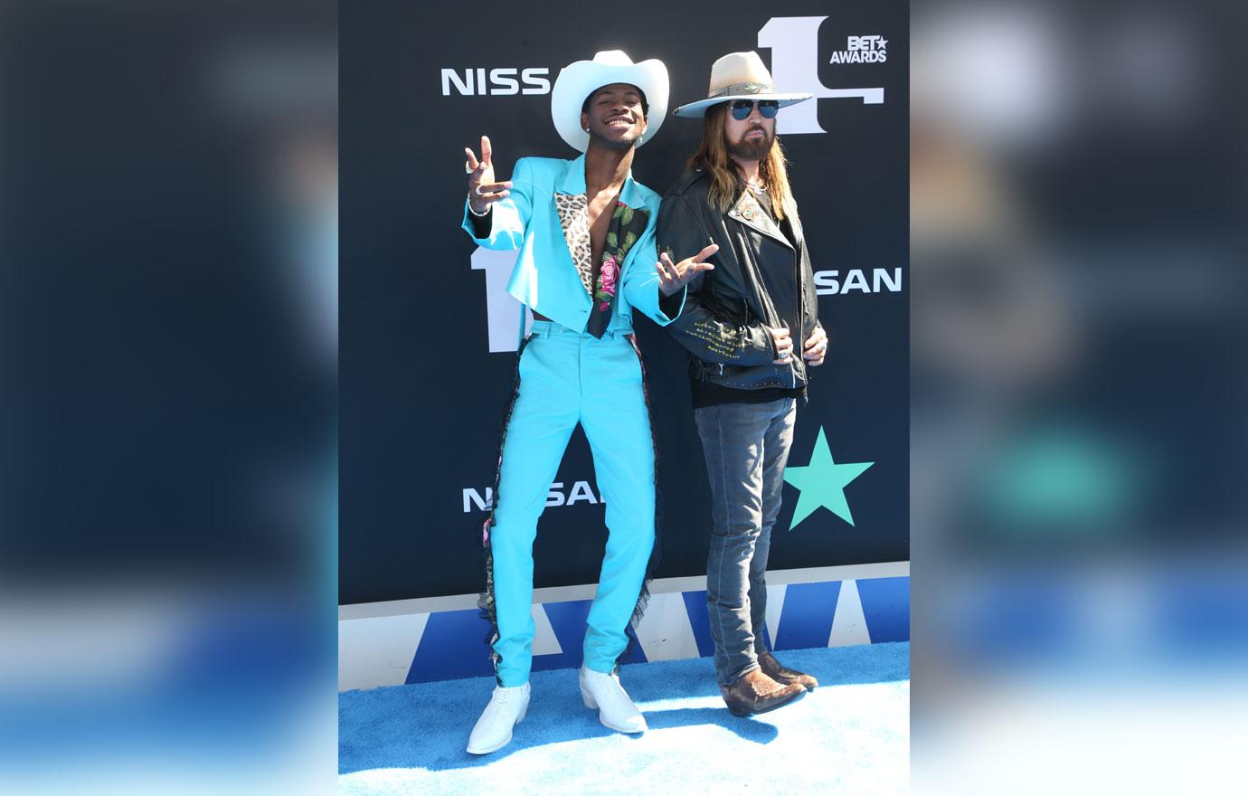 Billy Ray And Lil Nas X Bet Awards arrivals lil nas x miley