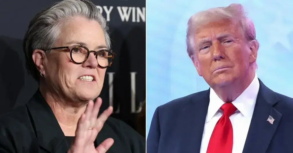 Composite photo of Rosie O'Donnell and Donald Trump