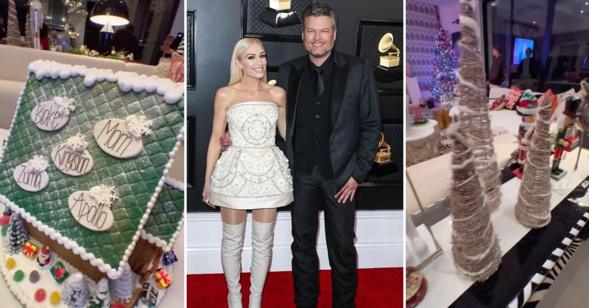 blake shelton praises gwen stefanis christmas decorating skills