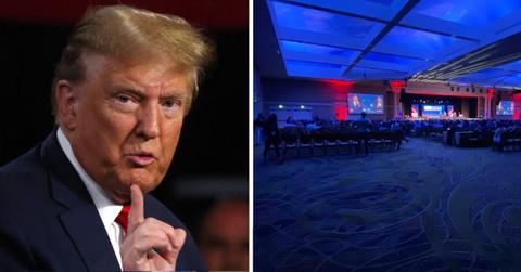 donald trump event removed hundreds of chairs due to low turnout