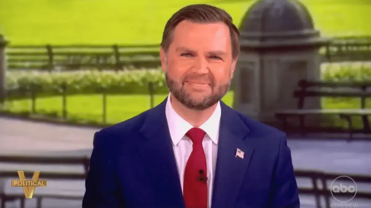 image of J.D. Vance was asked about his book on the talk show. 