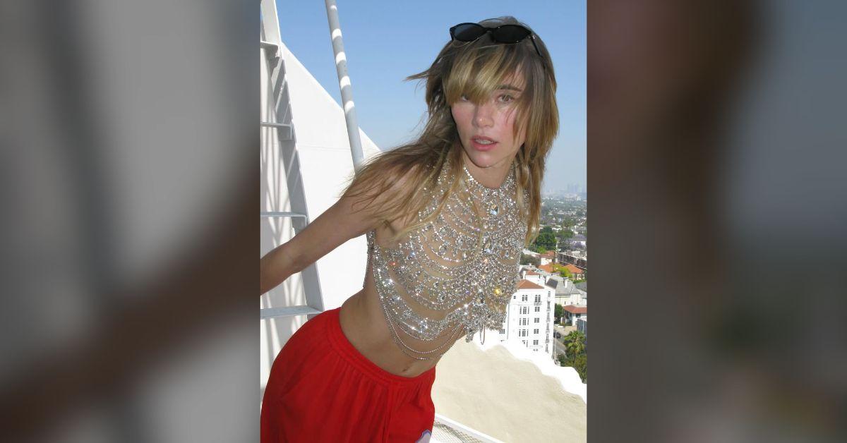 suki waterhouse flashes abs nearly see through sparkly top photos