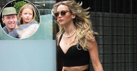 Jennifer Lawrence steps out looking beautiful in a black crop top and matching skirt in Tribeca, NYC