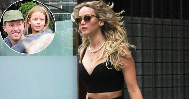 Jennifer Lawrence steps out looking beautiful in a black crop top and matching skirt in Tribeca, NYC