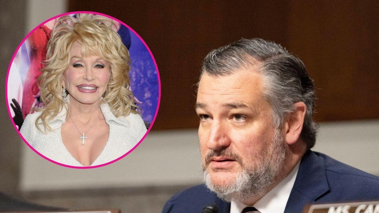 Split photo of Ted Cruz' and Dolly Parton