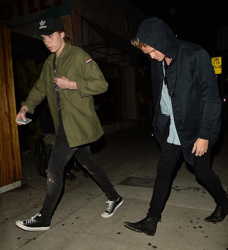 Brooklyn Beckham and Cody Simpson enjoy a low key night out at The Nice Guy