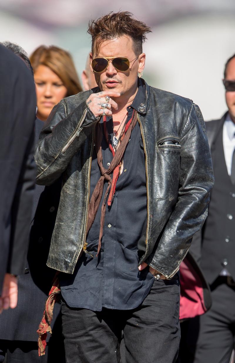 Johnny Depp arrives at &#8216;Jimmy Kimmel Live!&#8217; in Hollywood, CA