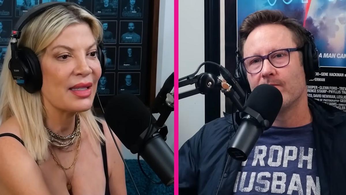 photo of Tori Spelling thinks she 'repressed' her feelings when her famous father died in 2006.