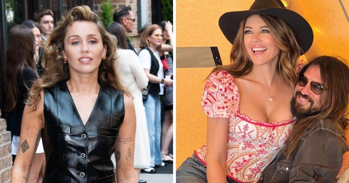 Photos of Elizabeth Hurley, Billy Ray and Miley Cyrus