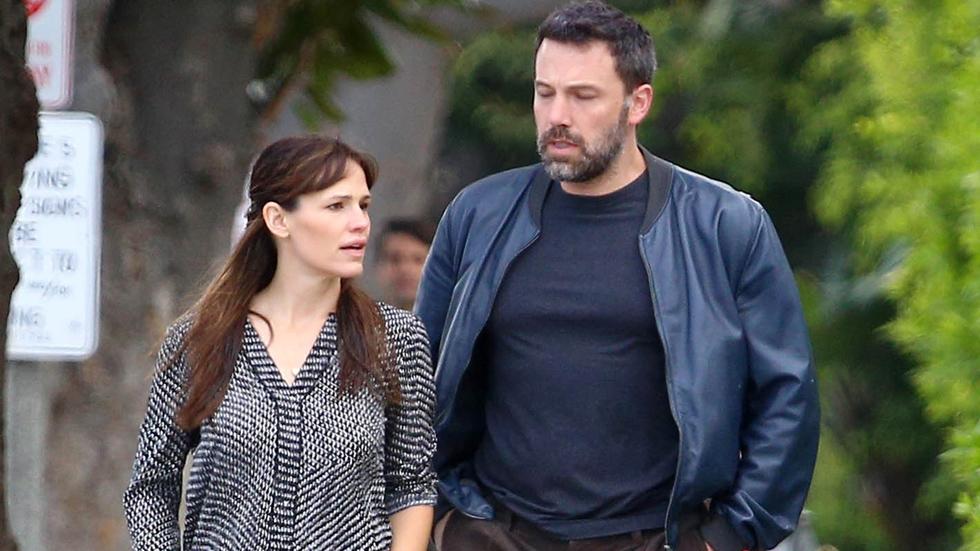 Pensive looking couple Jennifer Garner and Ben Affleck keep to themselves