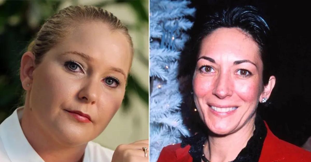 Split photo of Virginia Giuffre and Ghislaine Maxwell.