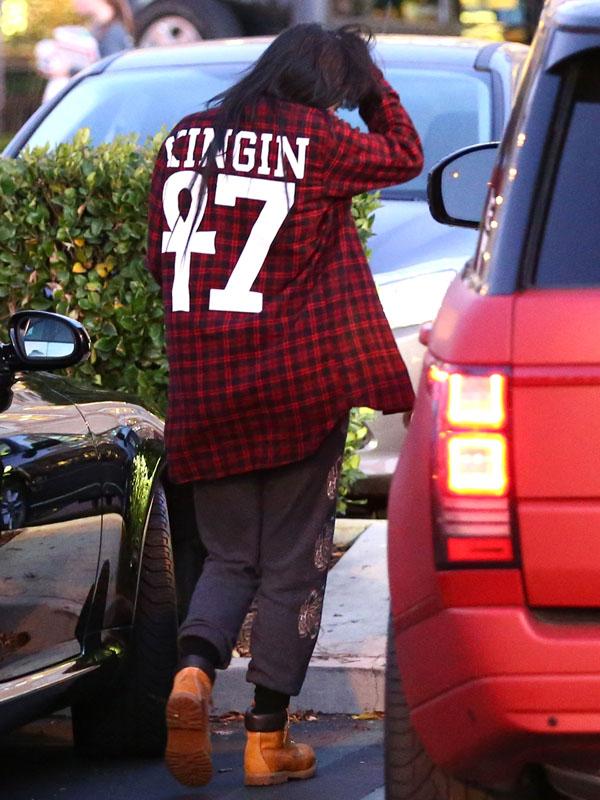 *EXCLUSIVE* Kylie Jenner looks disheveled as she borrows Tyga&#8217;s SUV and clothes