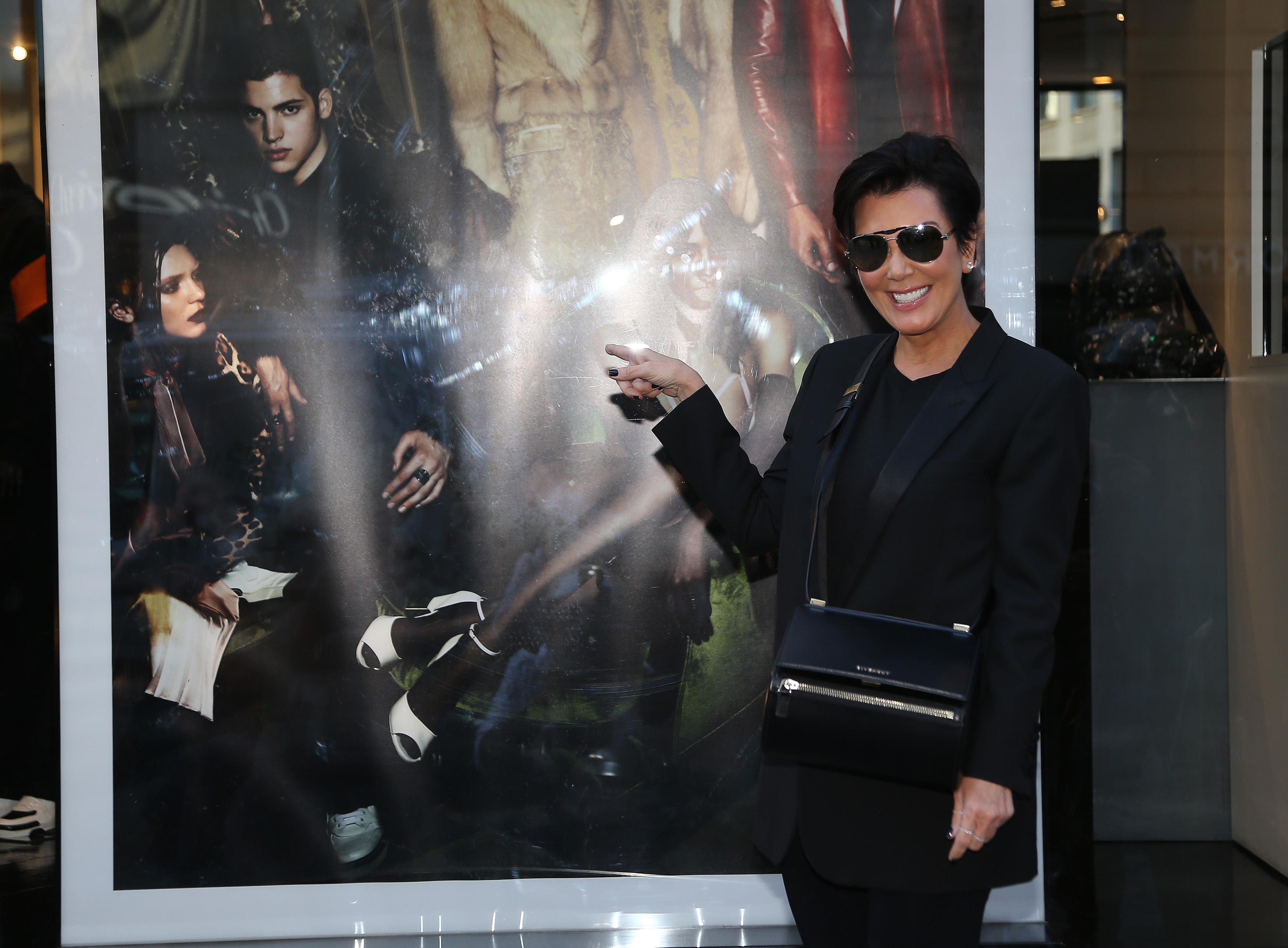 Kim Kardashian and Kris Jenner going shopping on Avenue Montaigne in Paris