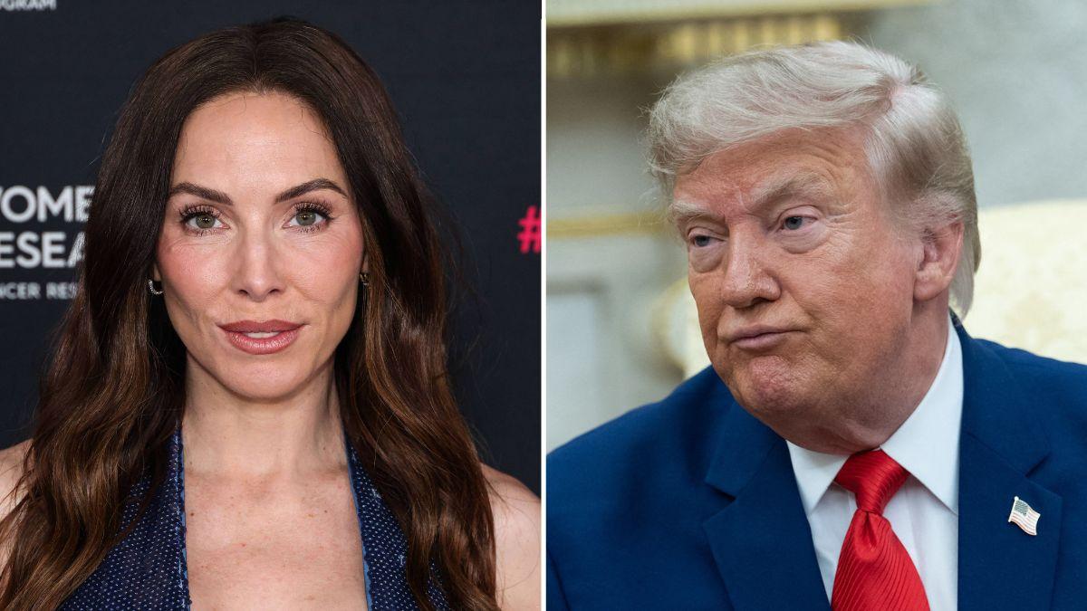 Photo of Whitney Cummings and Donald Trump.