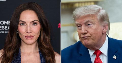 Photo of Whitney Cummings and Donald Trump.