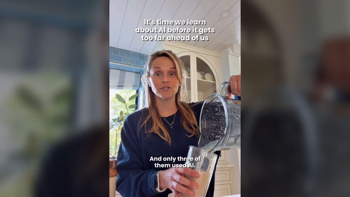 Photo of Reese Witherspoon shared her views on AI that same day.