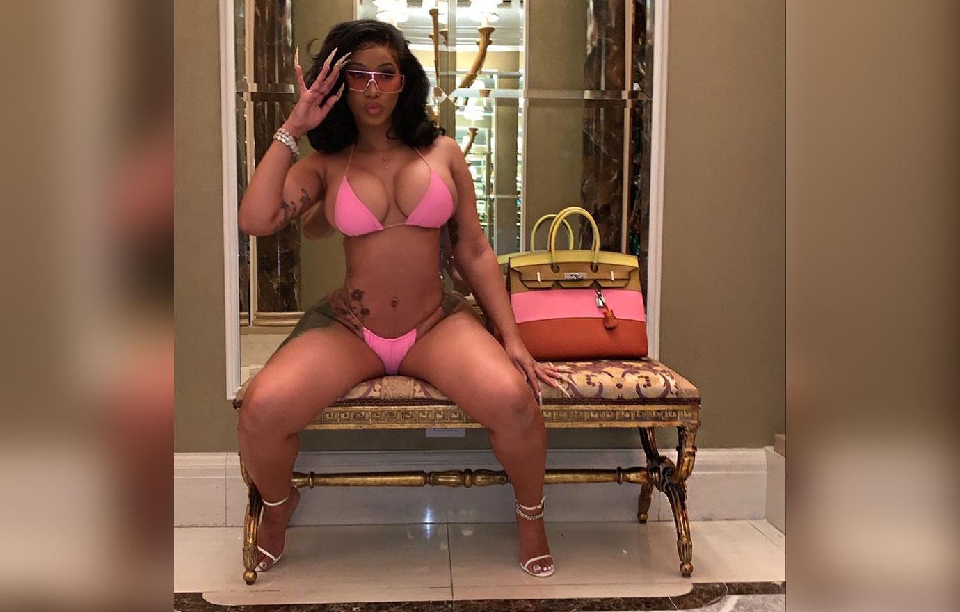 cardi b nude sexy skin press wap music video photos