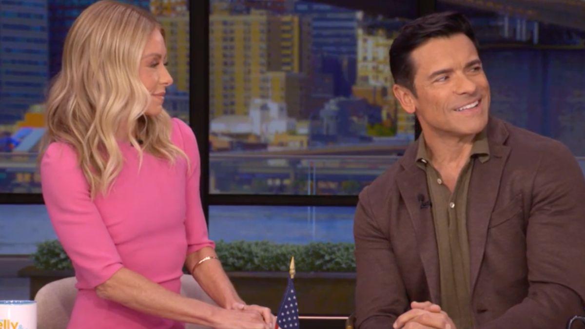 Image of Kelly Ripa and Mark Consuelos met on the set of 'All My Children' in 1995.