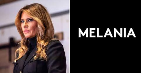 Photo of Melania Trump and an image of her memoir cover.