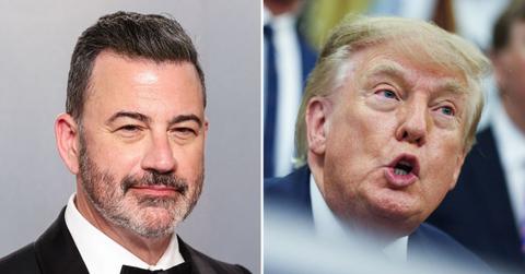 Split Image of Jimmy Kimmel and Donald Trump