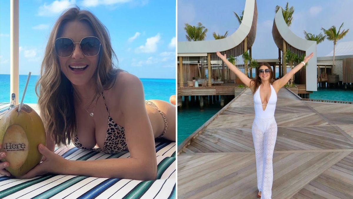image split of Elizabeth Hurley 