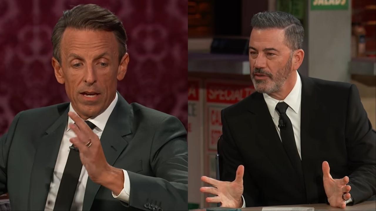 Seth Meyers and Jimmy Kimmel discuss Trump.