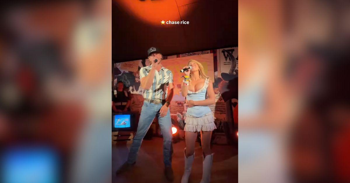 image of The star performed alongside Chase Rice.