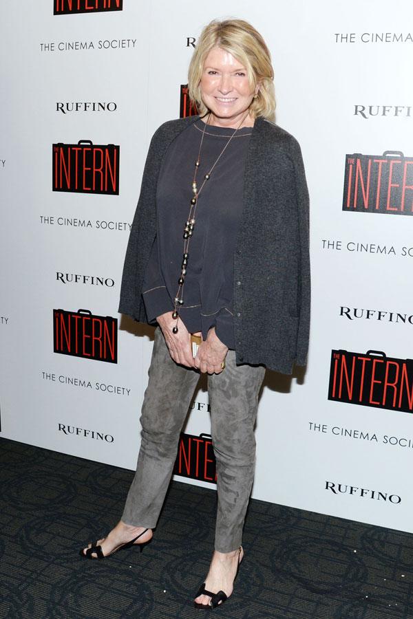 Martha Stewart attends the premiere of The Intern presented by the Cinema Society and Ruffino Winery&#8212;Credit PMc Clint Spaulding