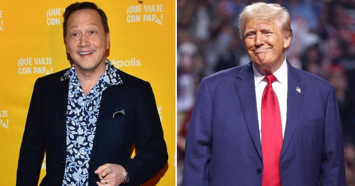 Composite photo of Rob Schneider and Donald Trump.