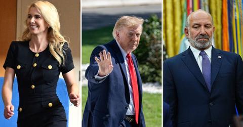 Photo of Natalie Harp and Howard Lutnick and Donald Trump