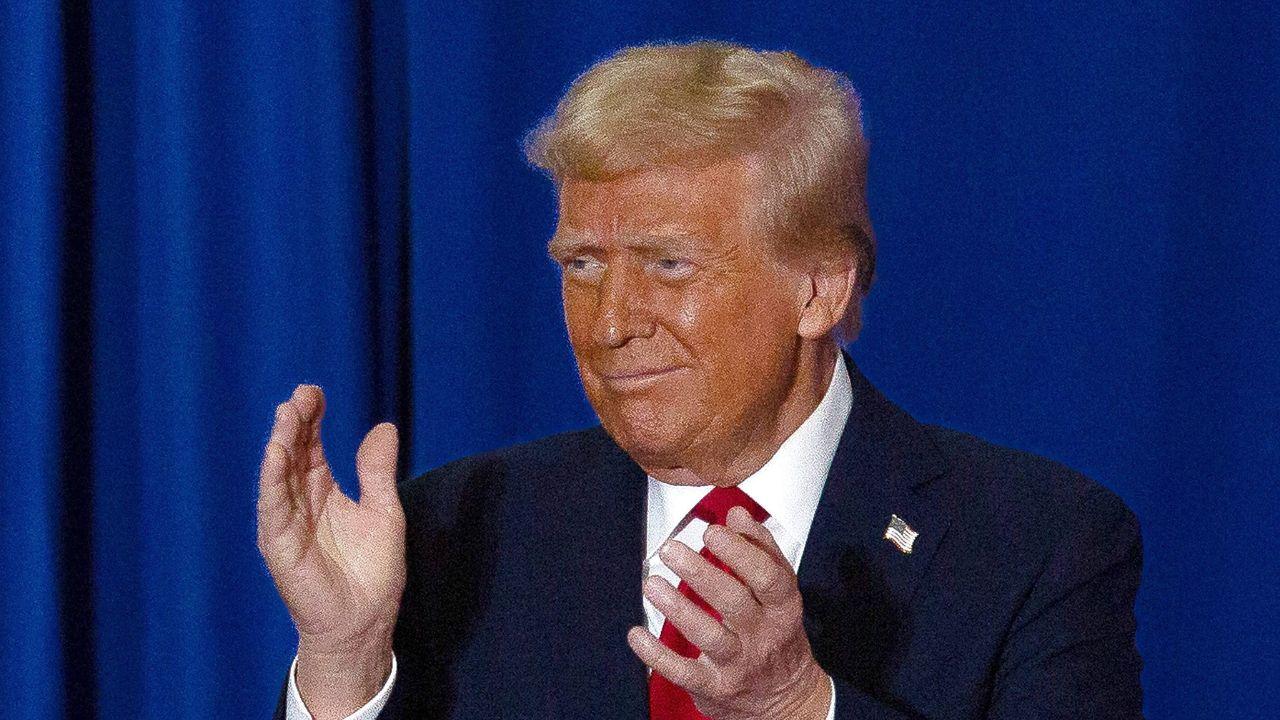 Image of Jimmy Kimmel played footage of Donald Trump dancing to music by the Village People during the Arizona rally and used the scene to continue his criticism.