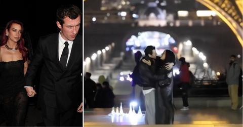 Composite photo Dua Lipa and Callum Turner.