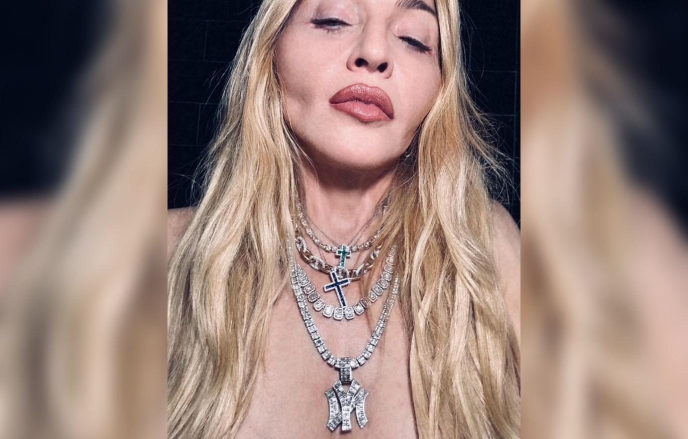 madonna posts topless pics on instagram