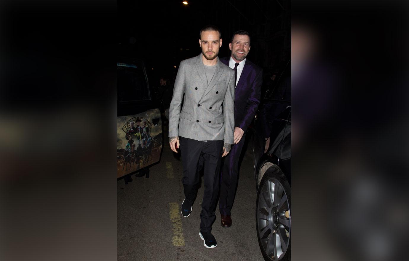 Liam Payne exits the Vogue X BAFTA party alone