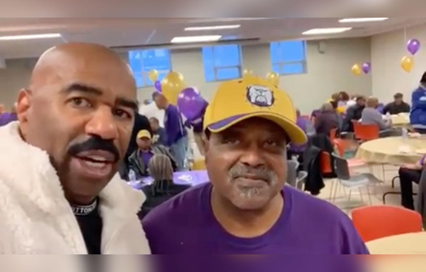 Steve Harvey Reunites With Omega Psi Phi Fraternity Brothers