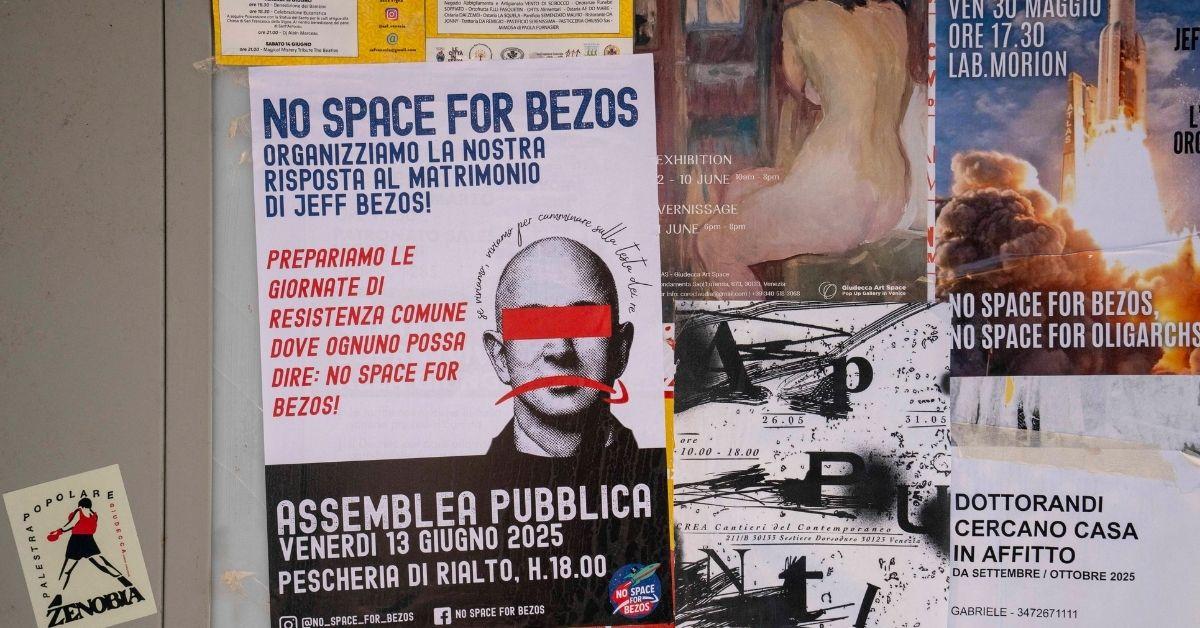 Photo of 'No Space for Bezos' Poster