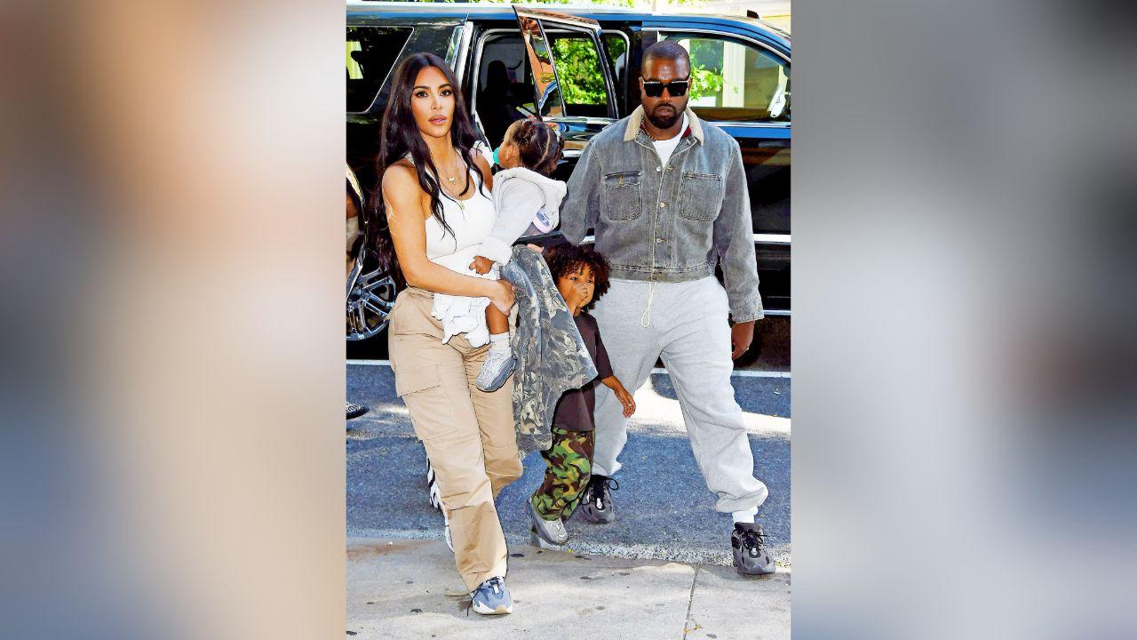 image of Kanye West and Kim Kardashian have disagreed over North West's social media use.