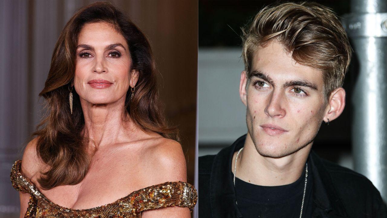 Split image of Cindy Crawford and Presley Gerber.