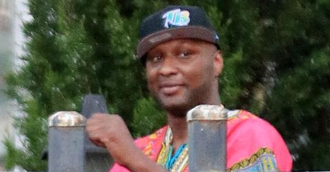Lamar Odom seen as he peers over a fence in New York.