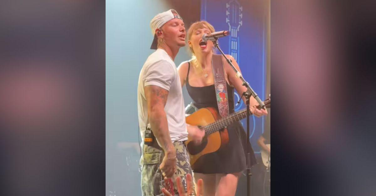 kane brown pokes fun himself taylor swift steals spotlight performance