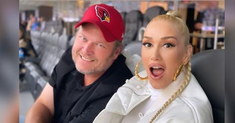 gwen stefani blake shelton flirty football date