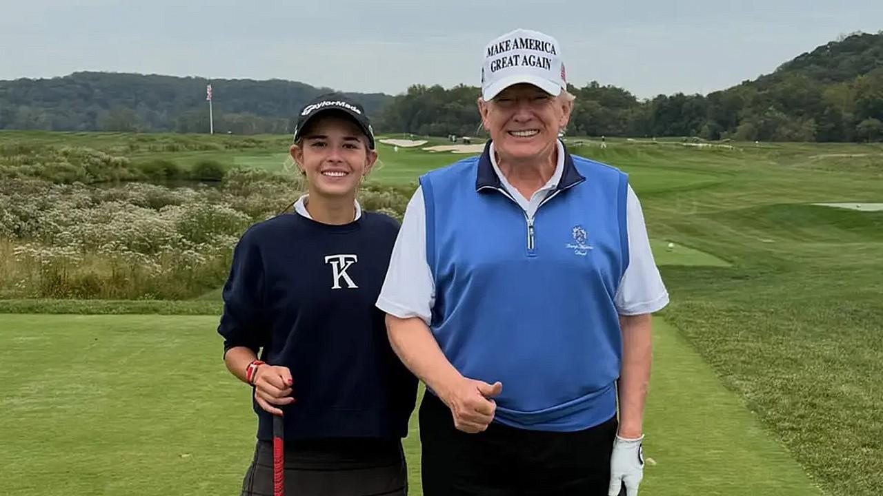 photo of Kai Trump called the president 'a great golfer.'