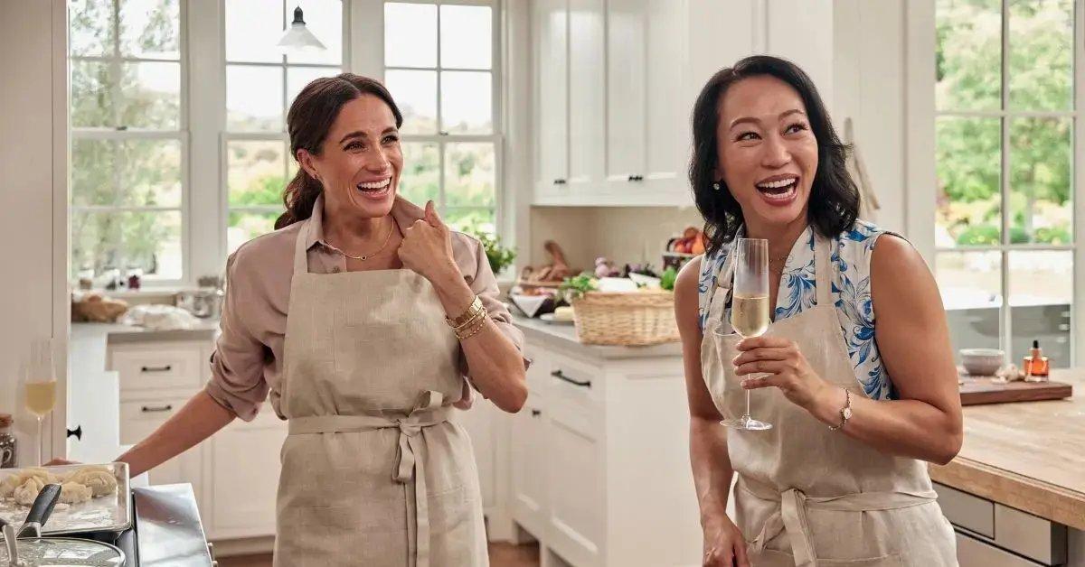 Image of the Duchess of Sussex's cooking show, 'With Love, Meghan,' premiered in March.