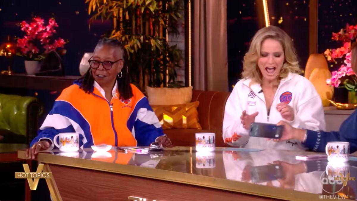 Photo of 'The View' hosts celebrated the New York Knicks' NBA Finals win.