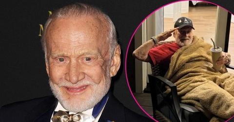 split image of Buzz Aldrin and Buzz Aldrin